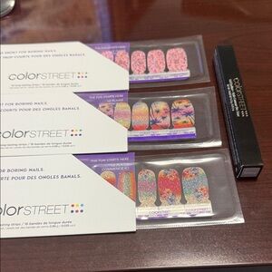 Color Street Nail Strips - Pink, Purple, Silver